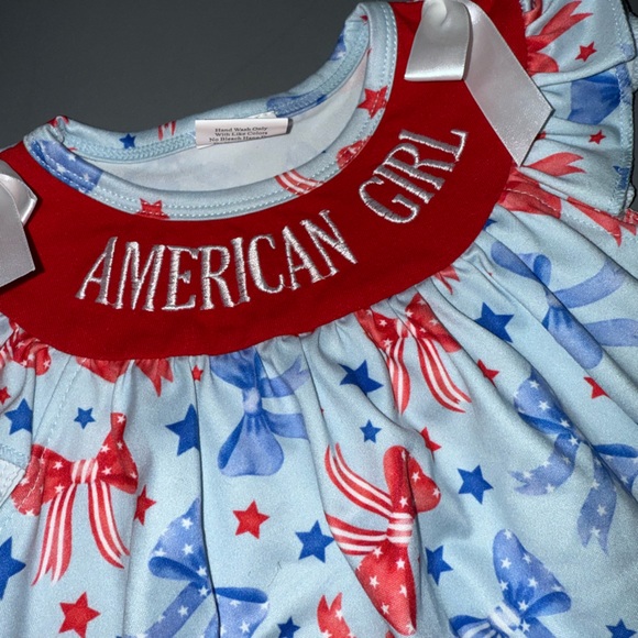 Red and Blue Bow Dress- NWOT - Picture 2 of 3